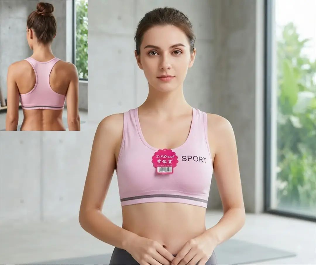 Jersey Plain Comfortable And Lightweight Sports Bra