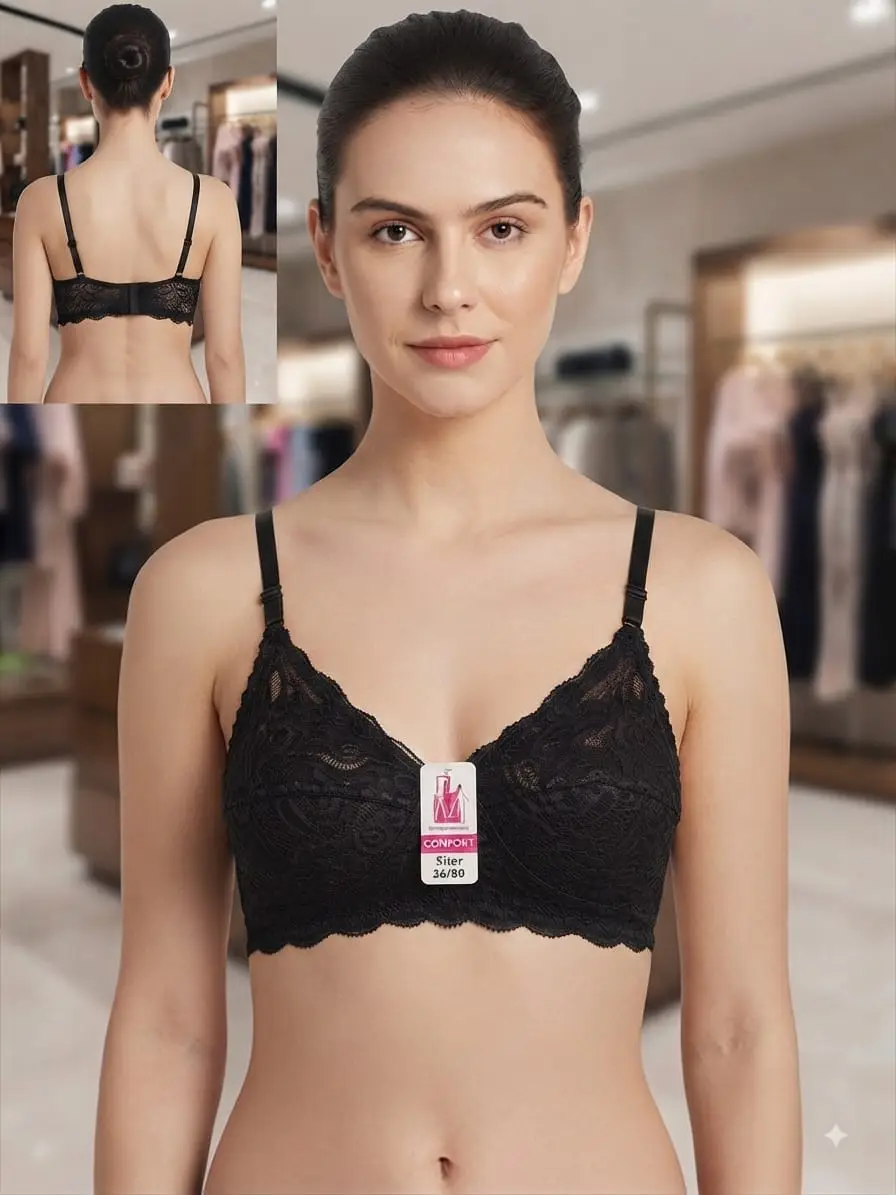 Jersey Chikan Embroidered Lightweight And Breathable Bra Top