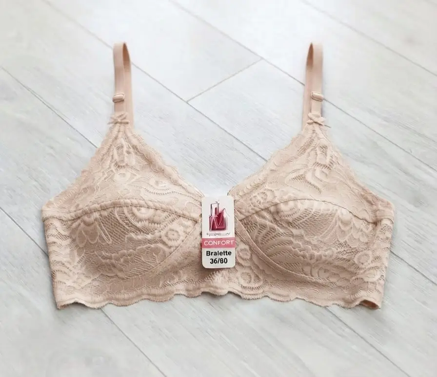 Jersey Chikan Embroidered Lightweight And Breathable Bra Top