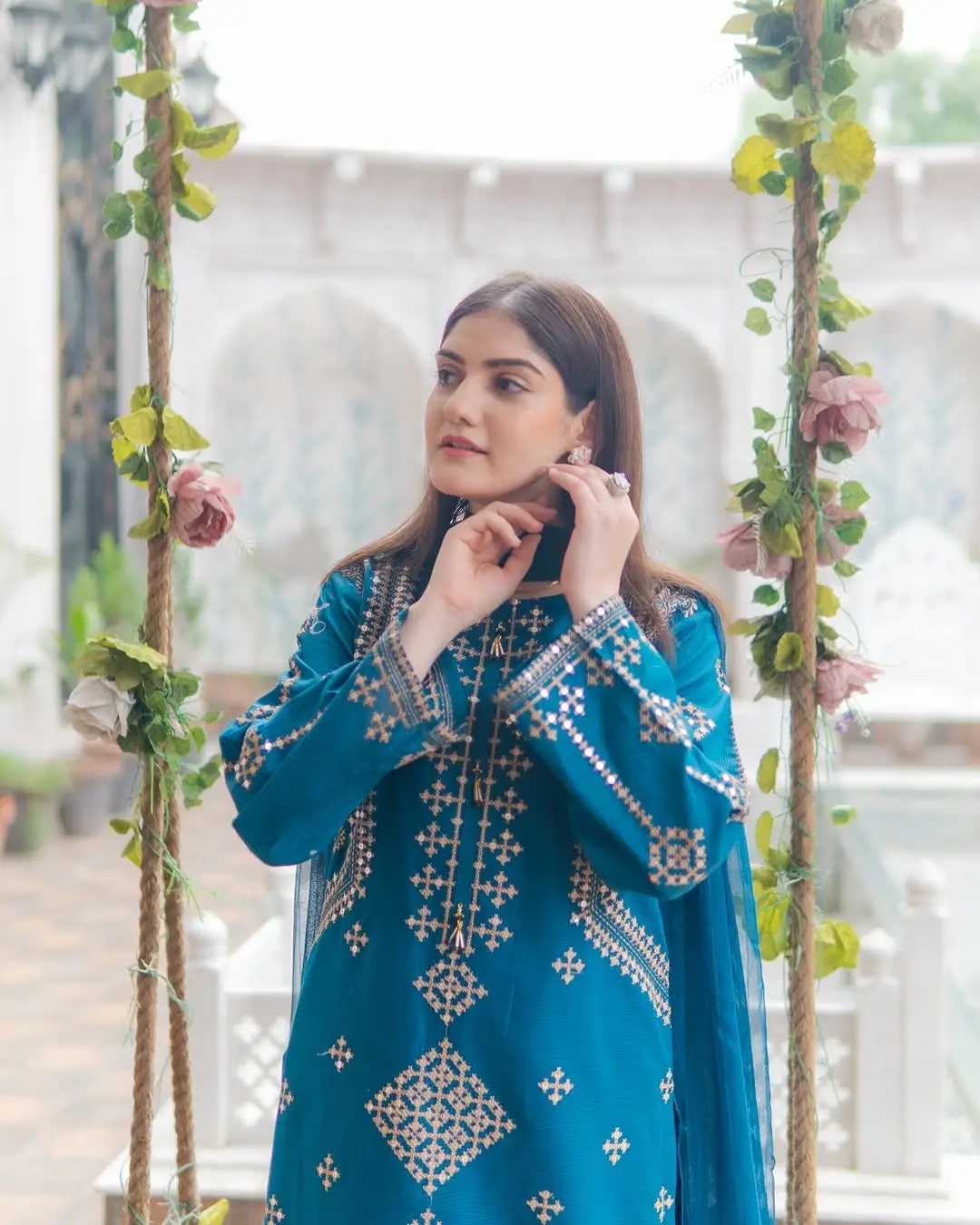 3 Pcs Women's Stitched Cotton Embroidered Suit