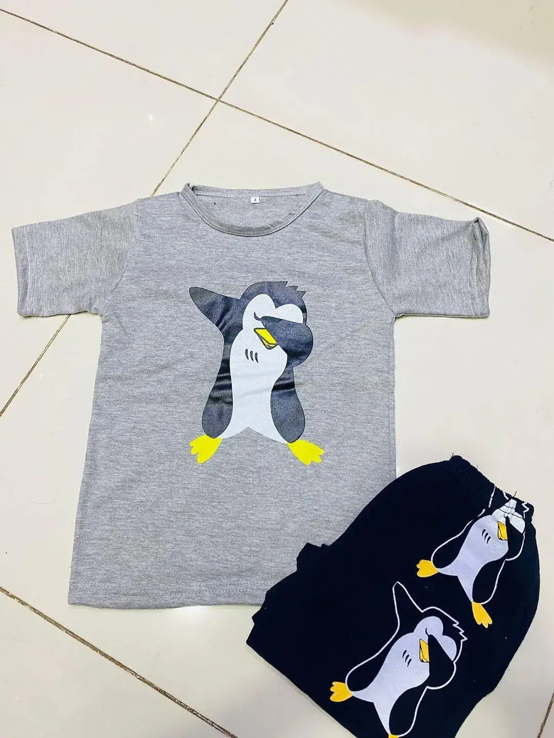 2 Pcs Boy's Stitched Jersey Printed Night Suit