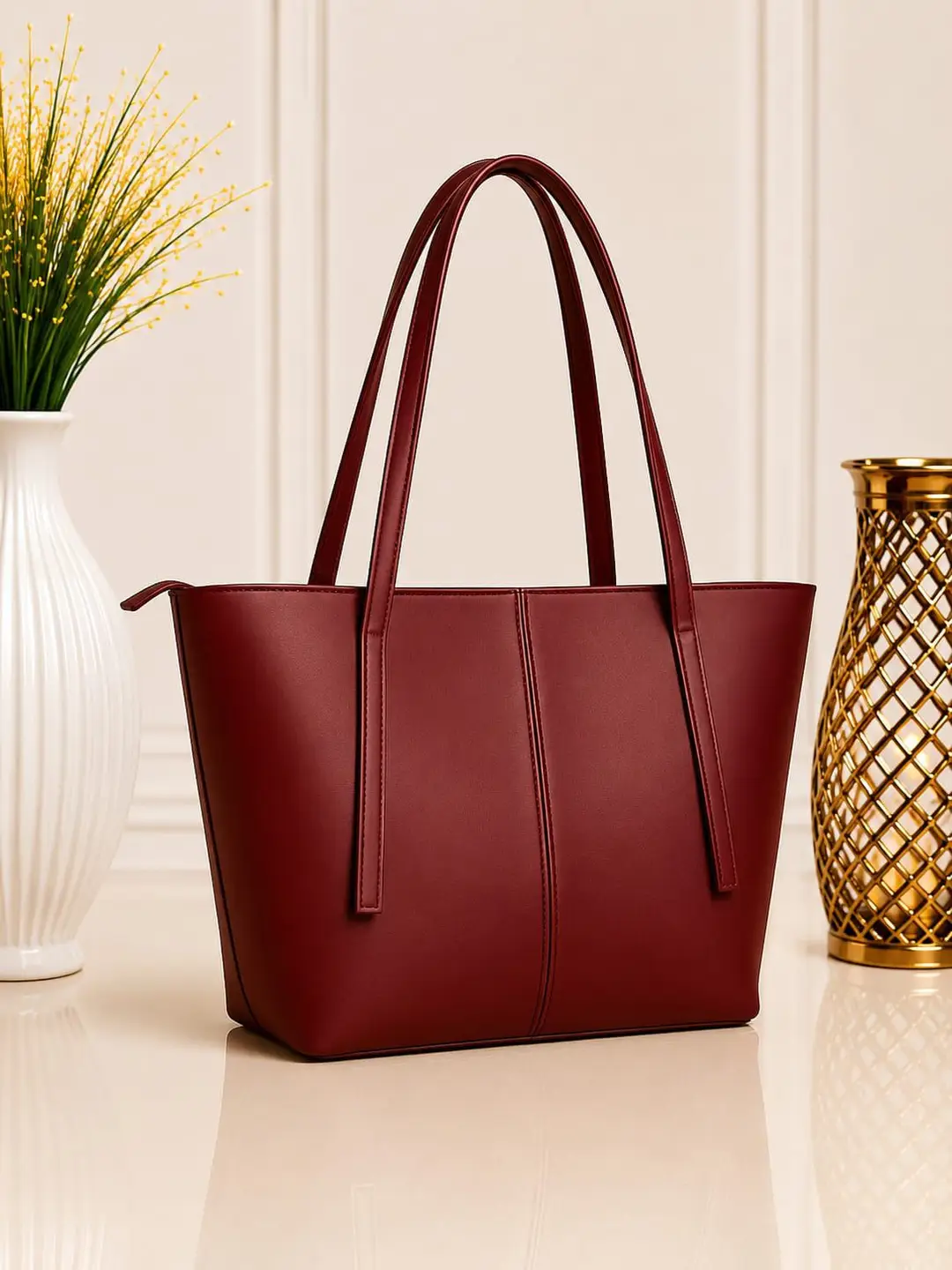 Girl's Leather Plain Shoulder Bag
