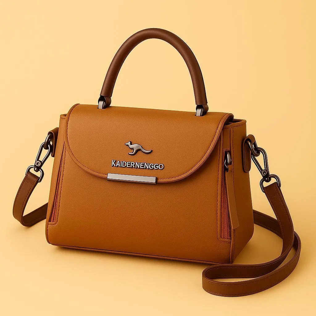 Maroon Leather Crossbody Bag for Women with Top Handle and Long Strap