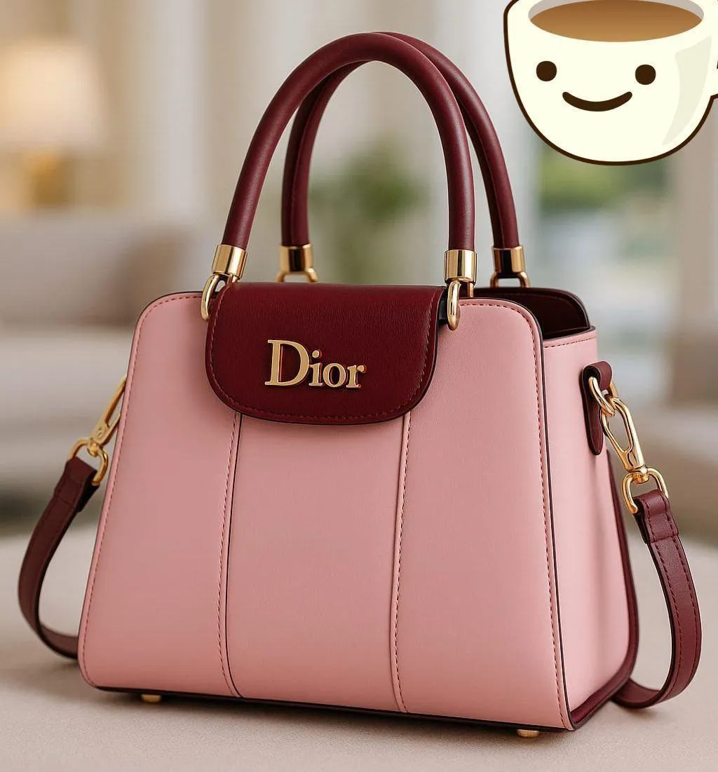 Women's Leather Shoulder Bag Black Blue Maroon Pink Beige 9x11"