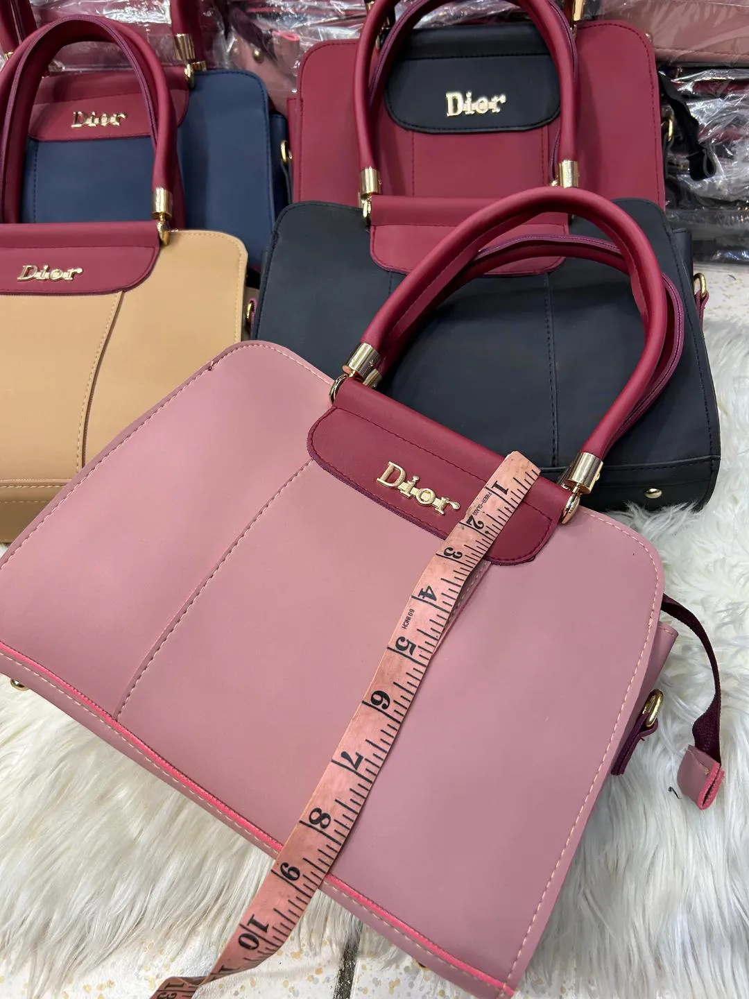 Women's Leather Shoulder Bag Black Blue Maroon Pink Beige 9x11"