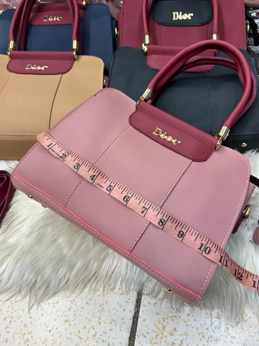 Women's Leather Shoulder Bag Black Blue Maroon Pink Beige 9x11"