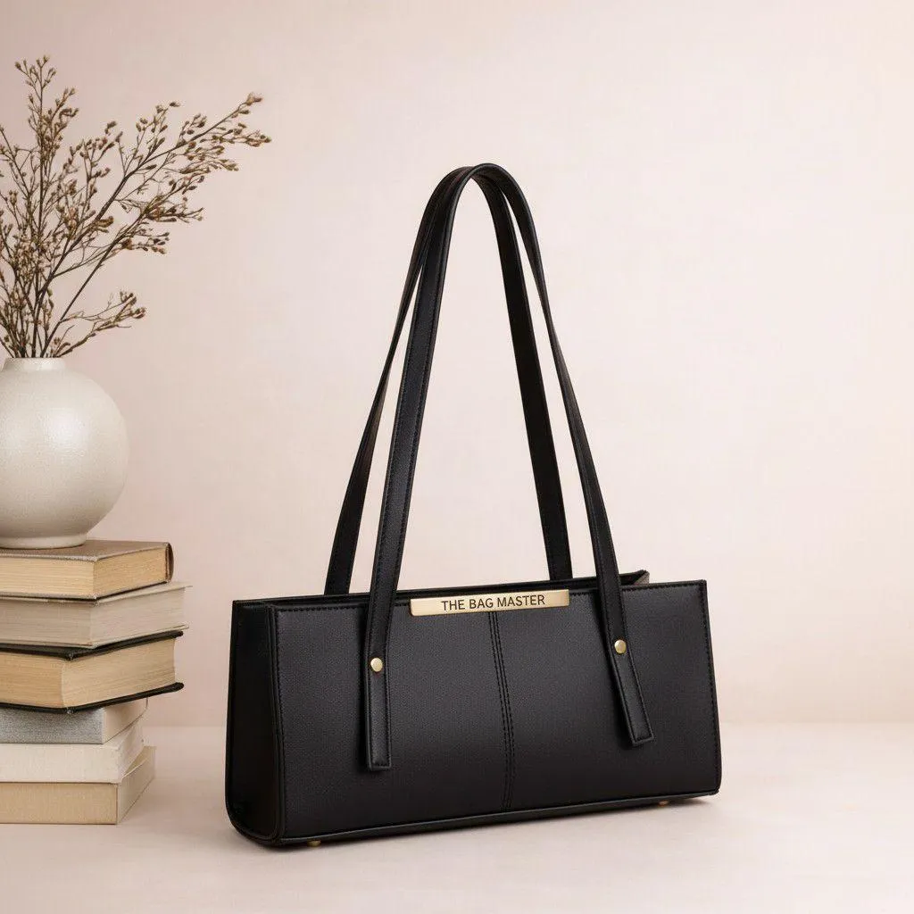 Girl's Brown Leather Top Handle Bag