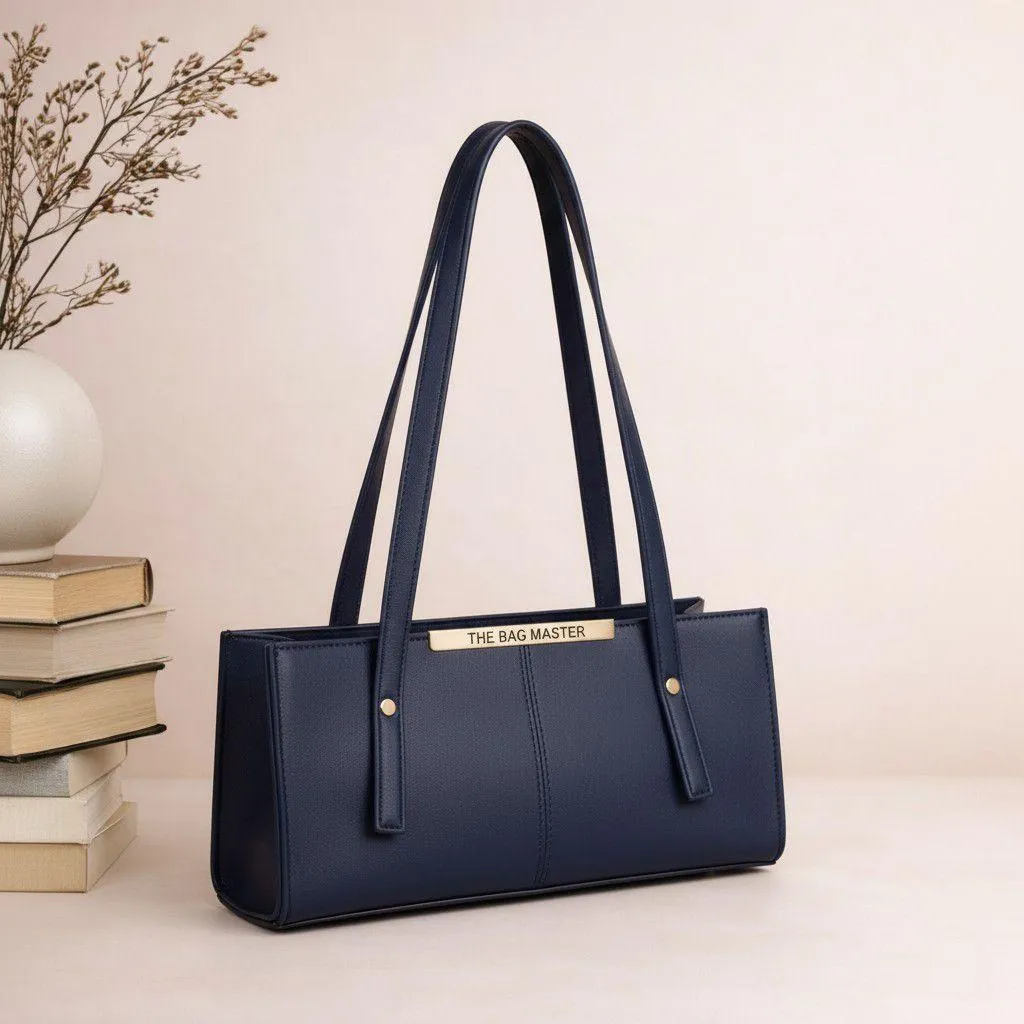 Girl's Brown Leather Top Handle Bag