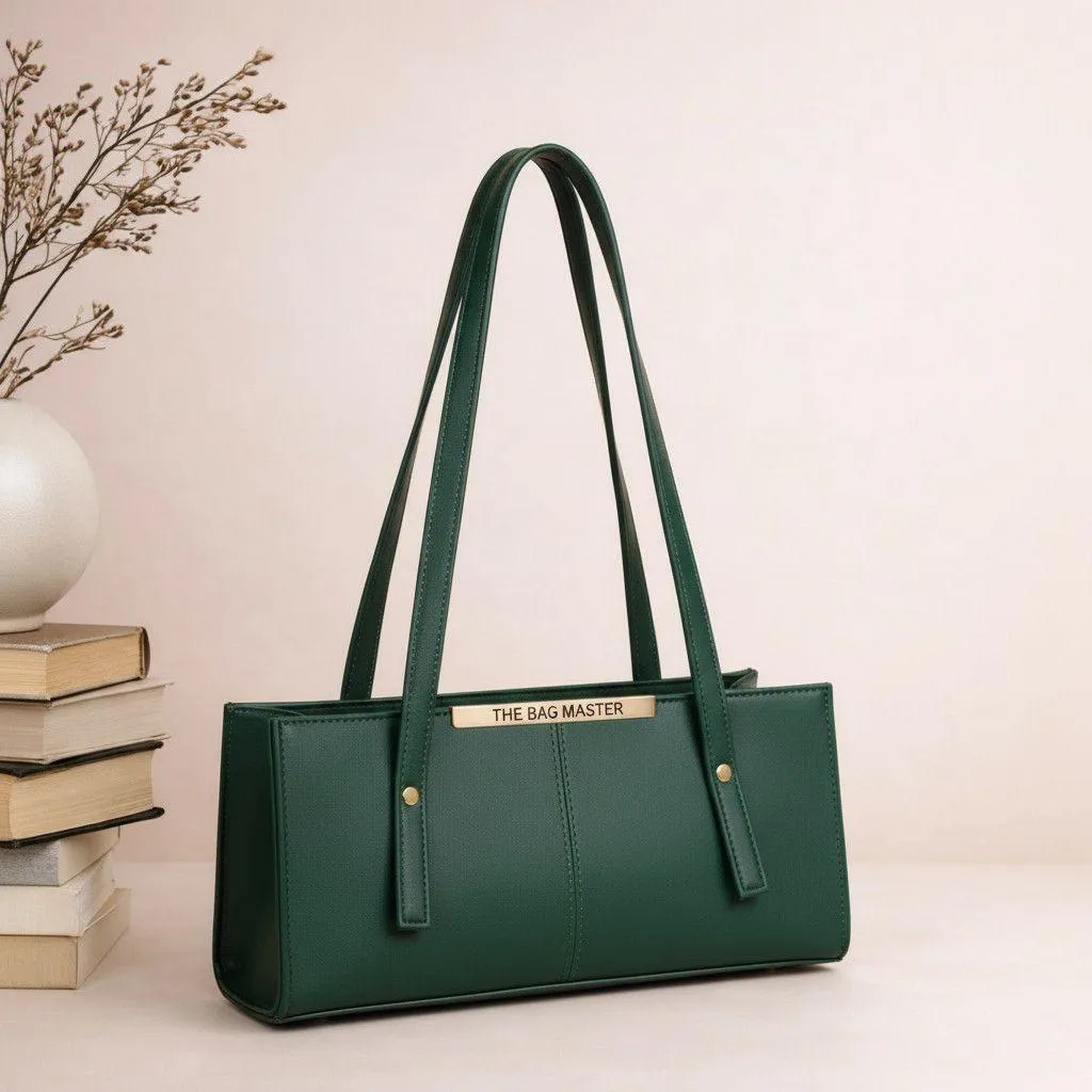 Girl's Brown Leather Top Handle Bag