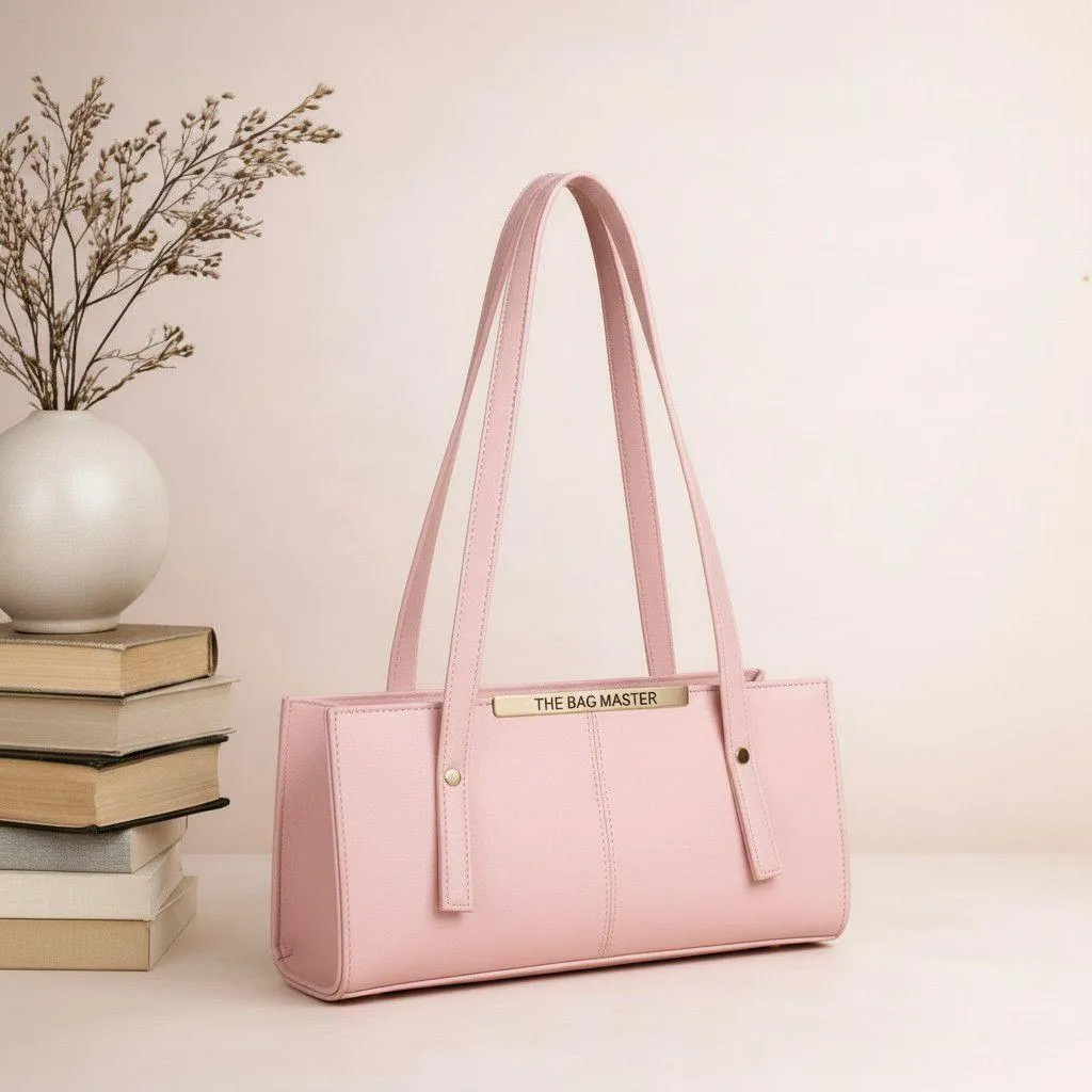 Girl's Brown Leather Top Handle Bag