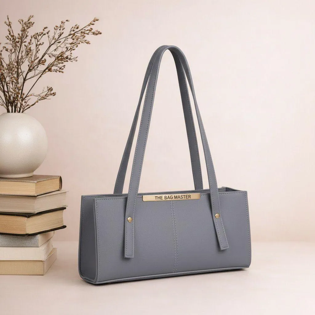 Girl's Brown Leather Top Handle Bag