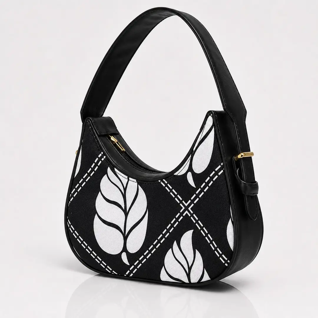 Floral Hobo Bag Canvas Adjustable Handle