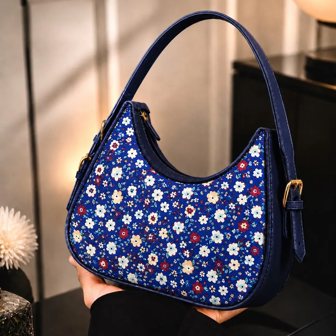 Floral Rexgine Hobo Bag Adjustable Handle