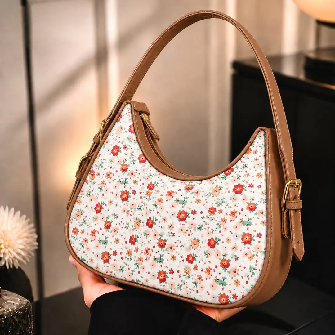 Floral Rexgine Hobo Bag Adjustable Handle