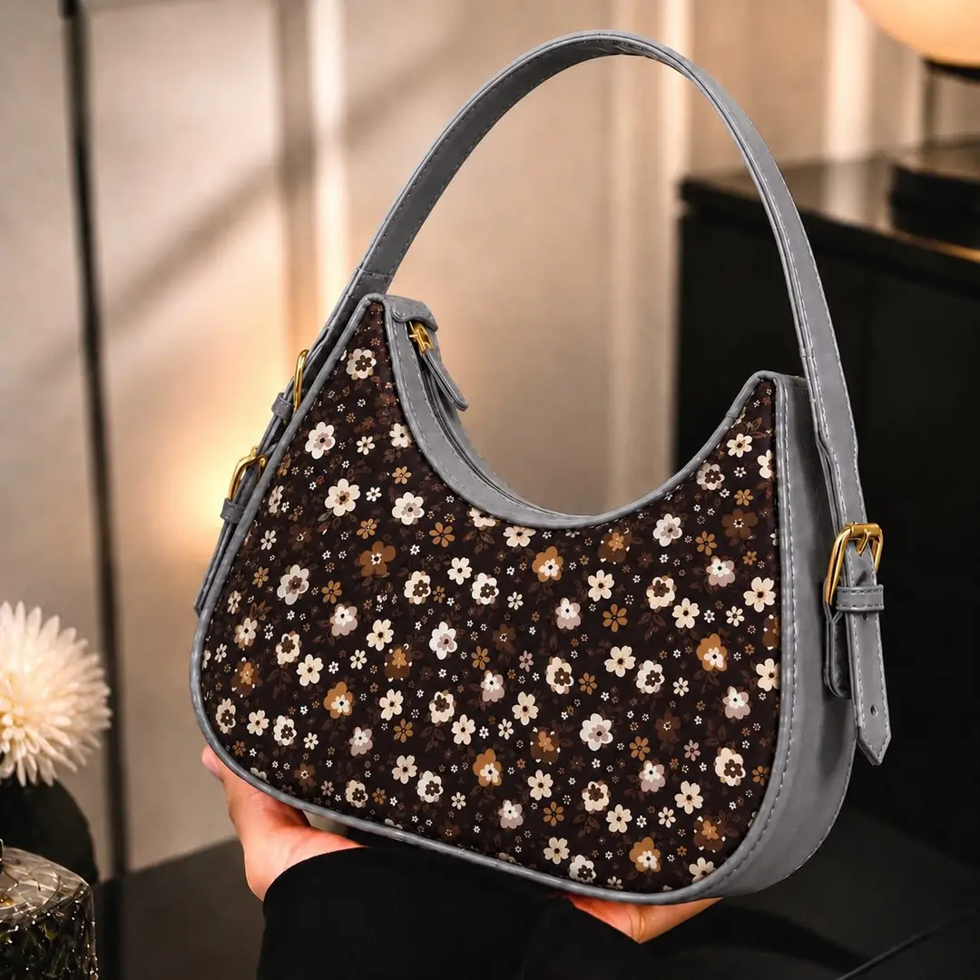 Floral Rexgine Hobo BagAdjustable Handle