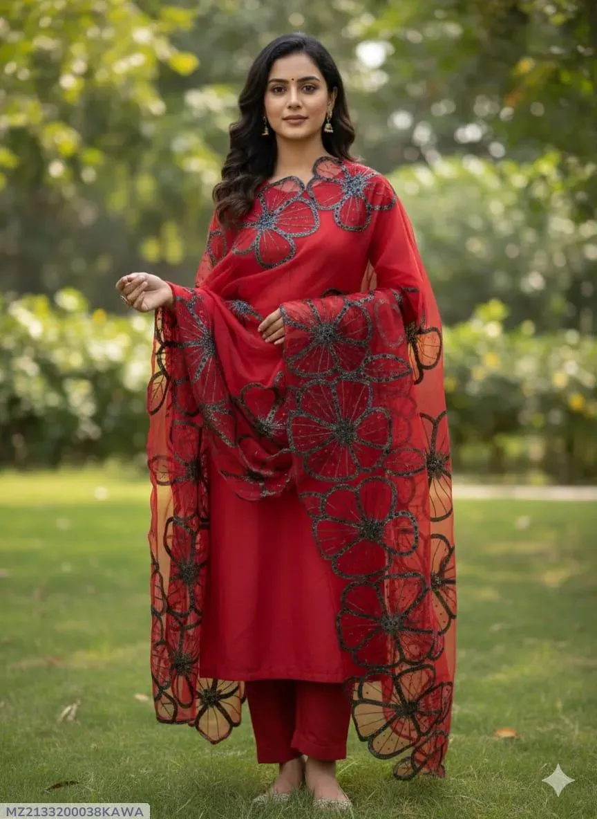 1 Pc Women's Stitched Dupatta