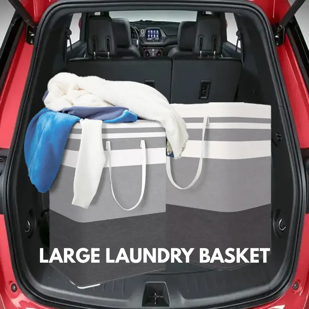 Multicolor Foldable Laundry Basket 20x12 Inches