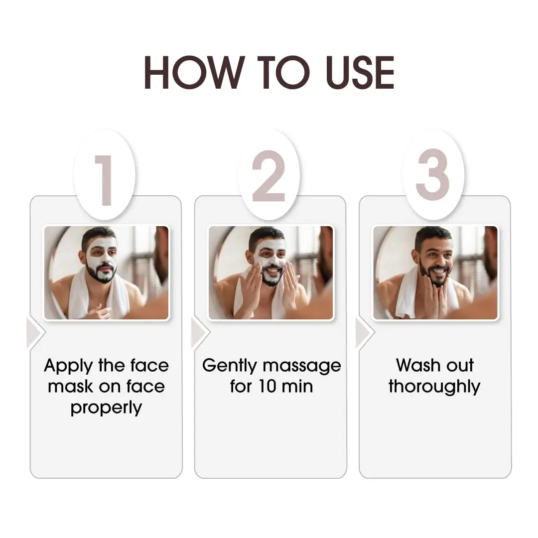 Niconi Men Enzyme De-Tan Pack Whitening Face & Body Scrubbing Gel