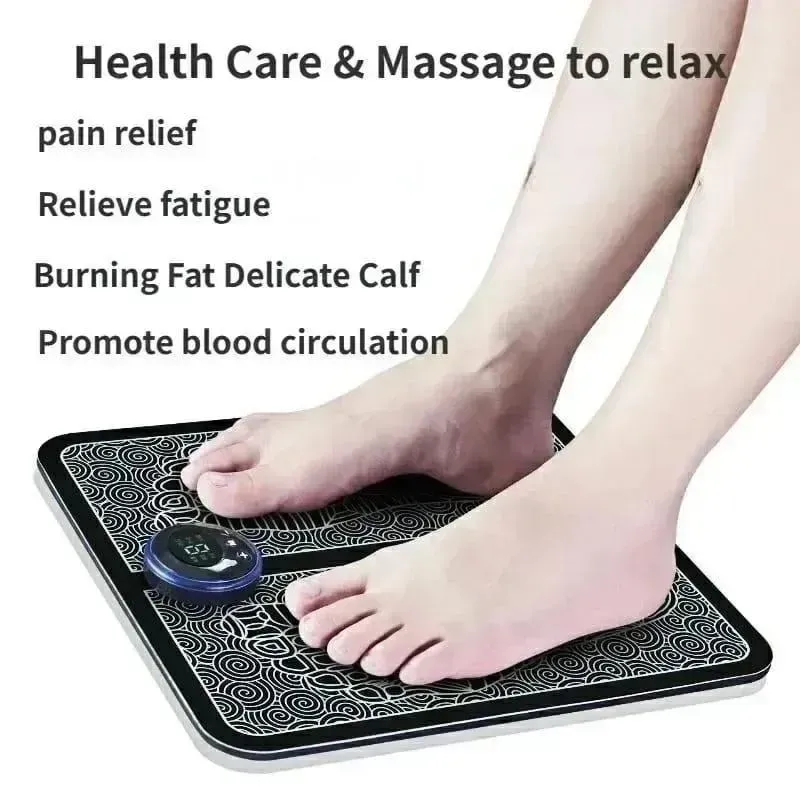 Foot Massager Mat Black PU Leather Pack of 1