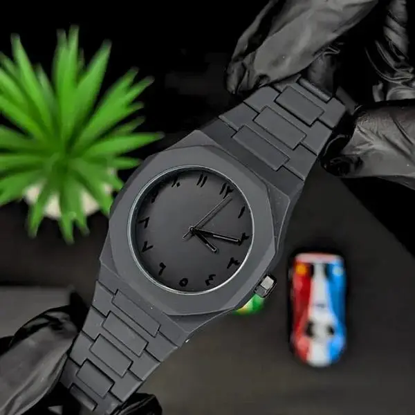 New stylish black Arabic aura watch