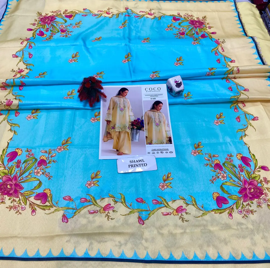 3 Pcs Women's Unstitched Embroidered Suit