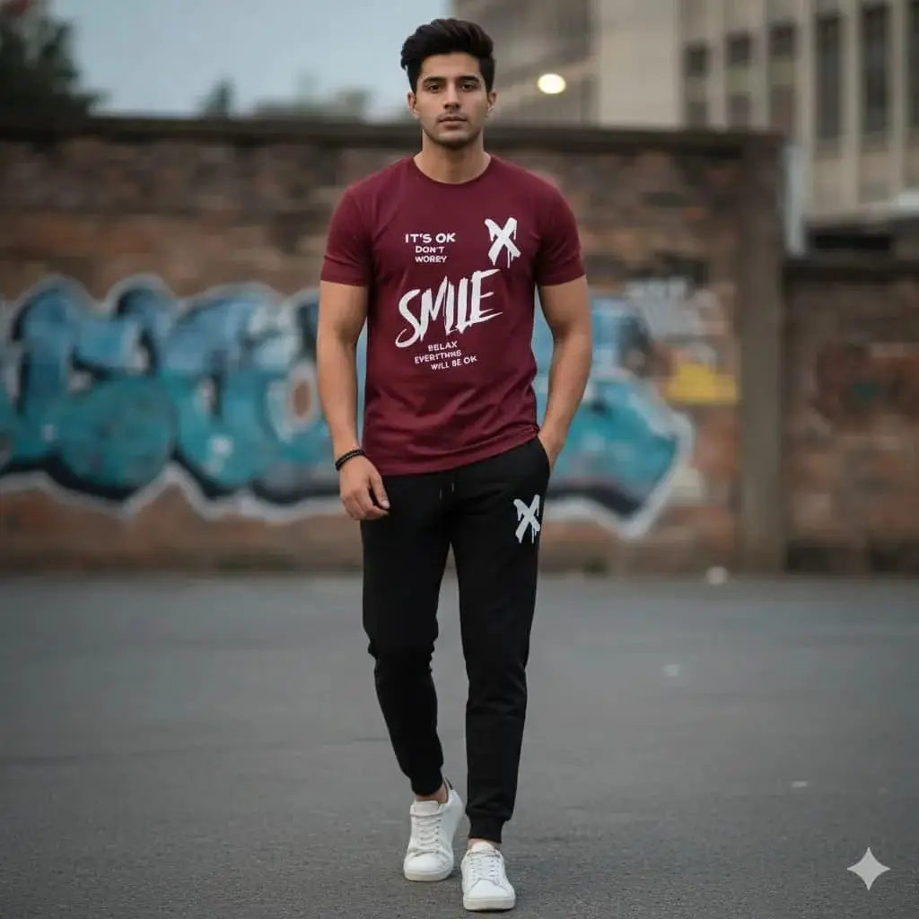 3 Pcs Men's Dri Fit Printed Track Suit