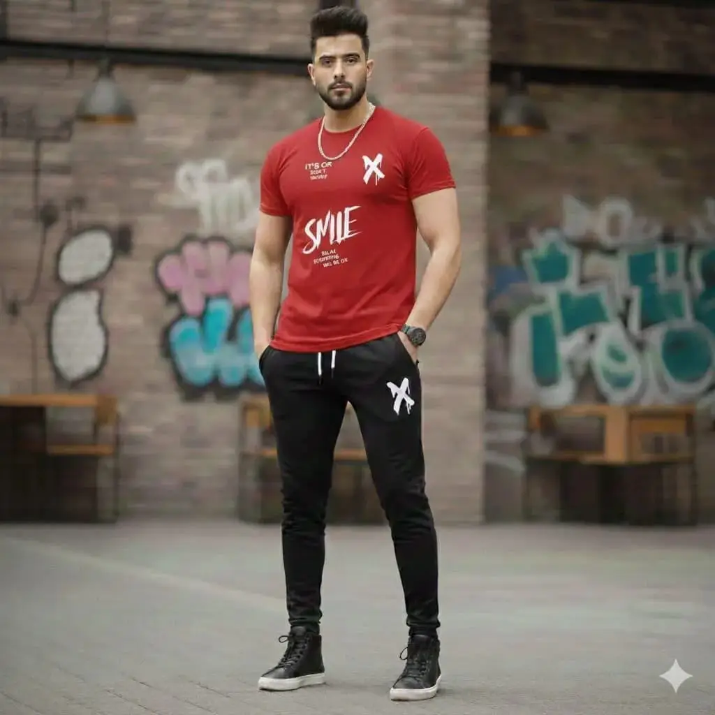 3 Pcs Men's Dri Fit Printed Track Suit