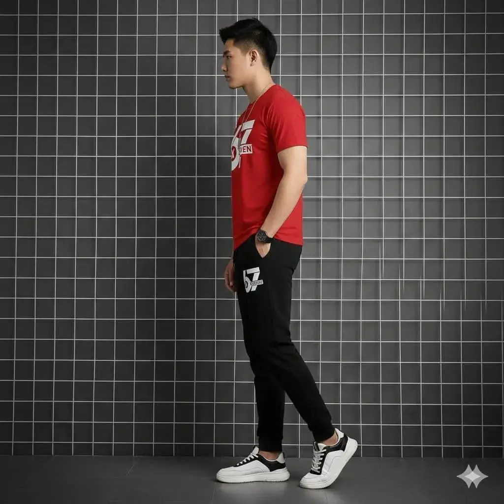 2 Pcs Men's Dri Fit Printed Track Suit