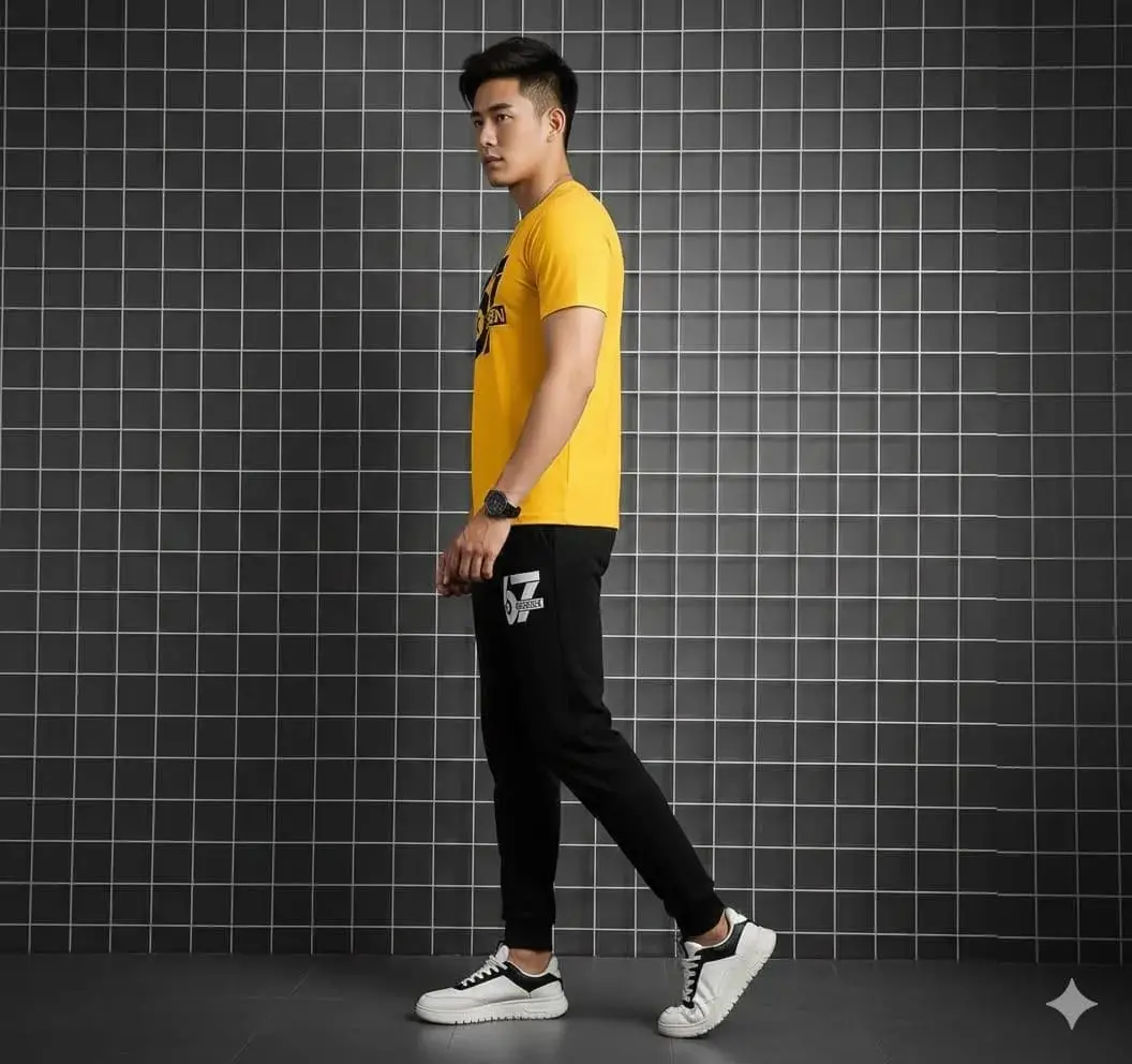 2 Pcs Men's Dri Fit Printed Track Suit