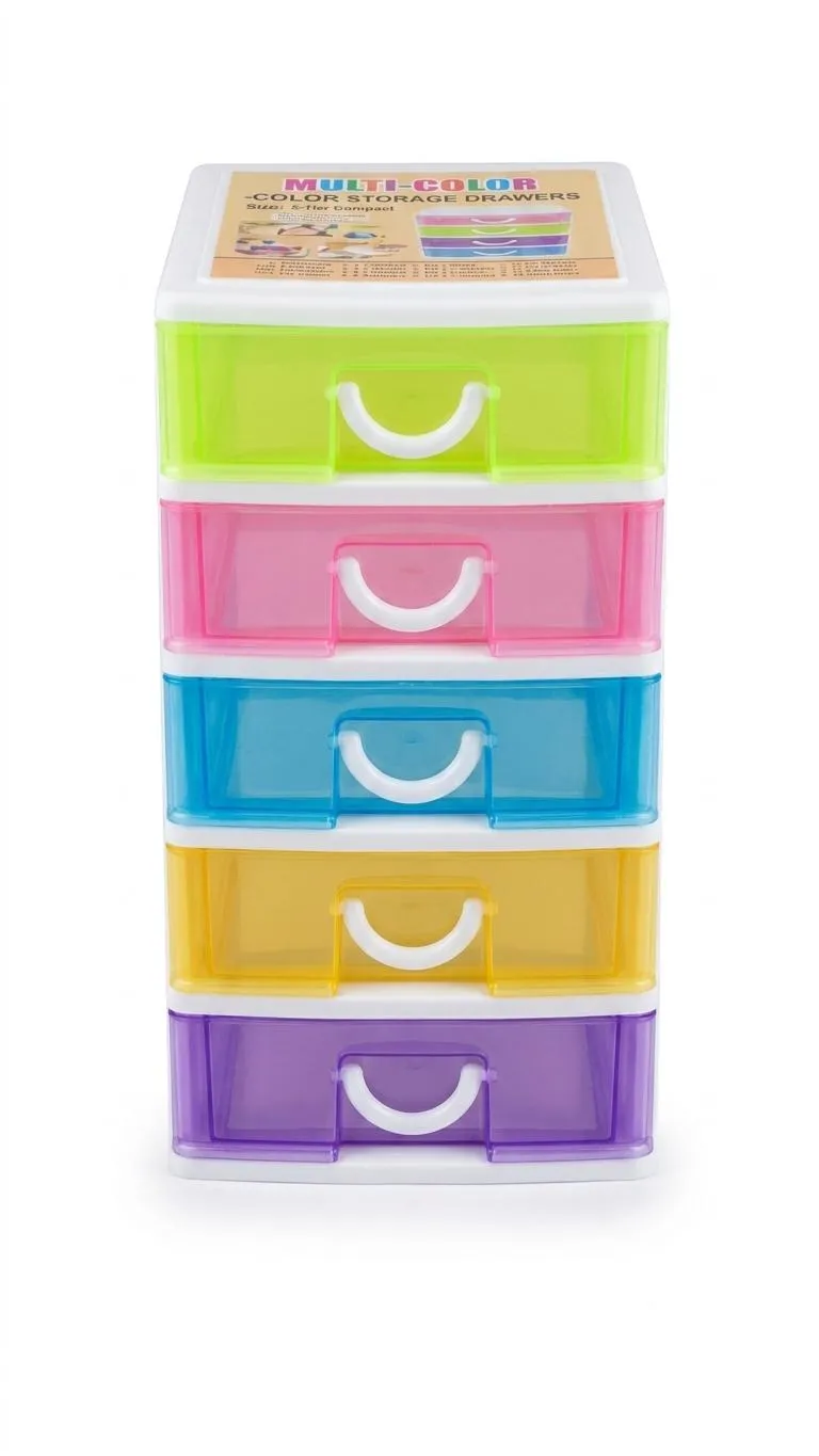 Colorful 5-Tier Jewelry Storage Drawer