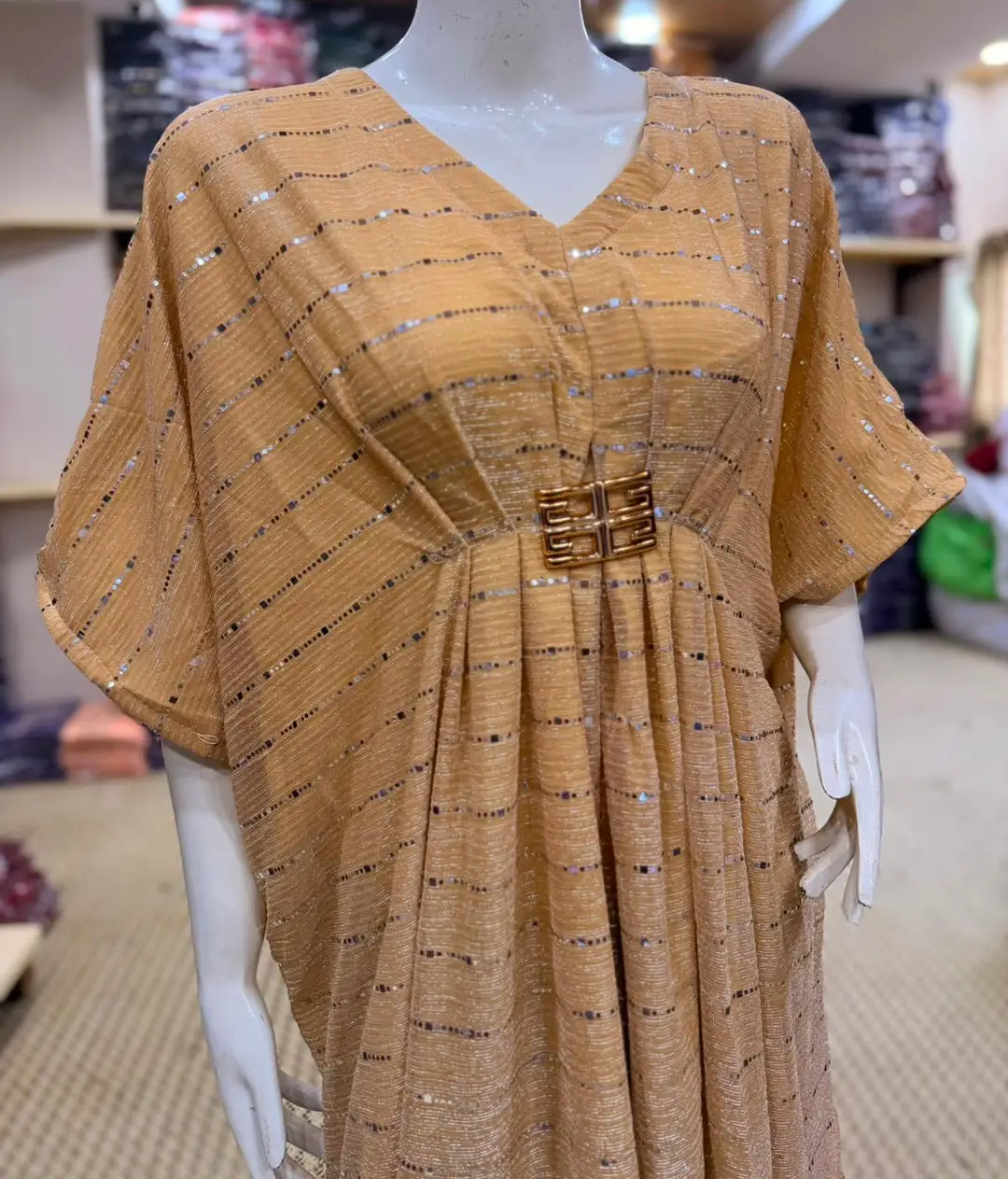 2 Pcs Women's Stitched Diamond Digital Print Maxi And Trouser