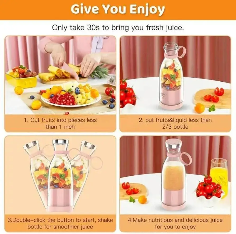 Rechargeable Juicer Blender for Home & Travel