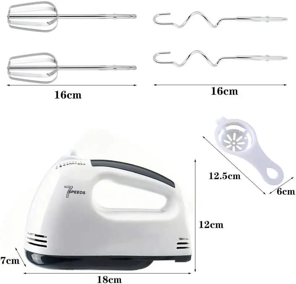 Electric Hand Blender with Citrus Juicer & 7 Speeds