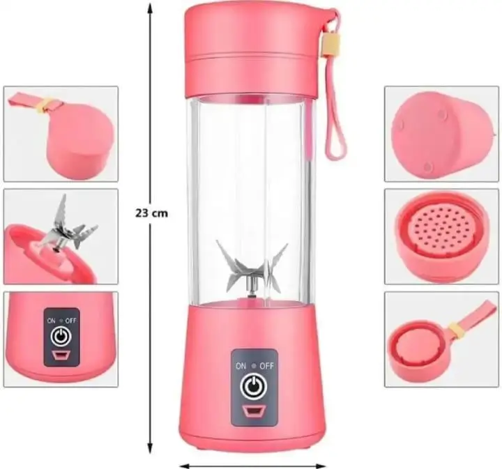 Portable 6-Blade Electric Juicer for Home & Travel