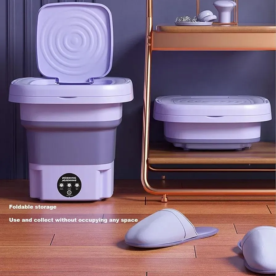 Portable Mini Washing Machine Purple Rechargeable ABS