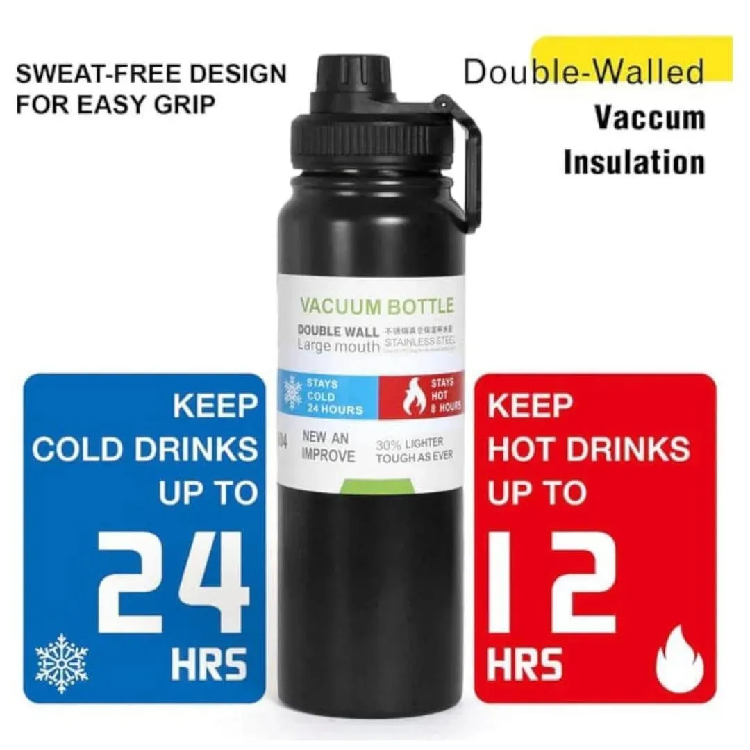 Vacuum Stainless Steel Water Bottle Blue 12Hr Cold