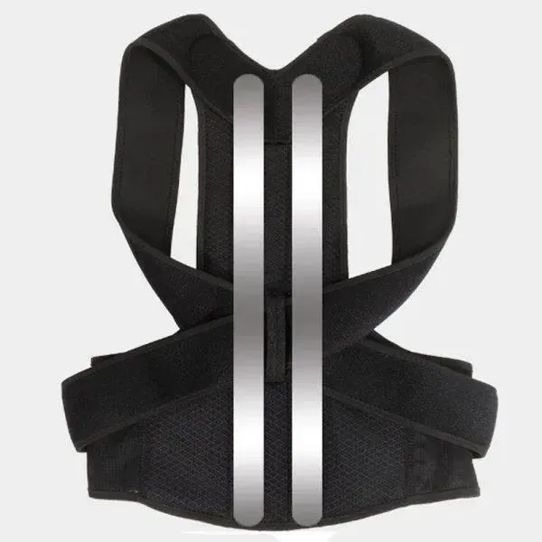 Men Adjustable Mesh Posture Corrector Belt Black