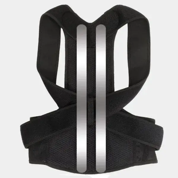 Men Adjustable Mesh Posture Corrector Belt Black