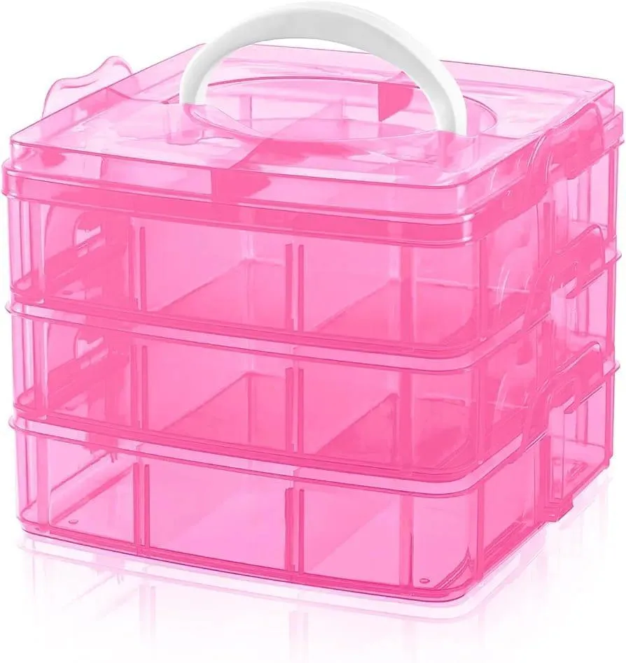 3-Layer Transparent Jewelry and Toy Storage Organizer Box
