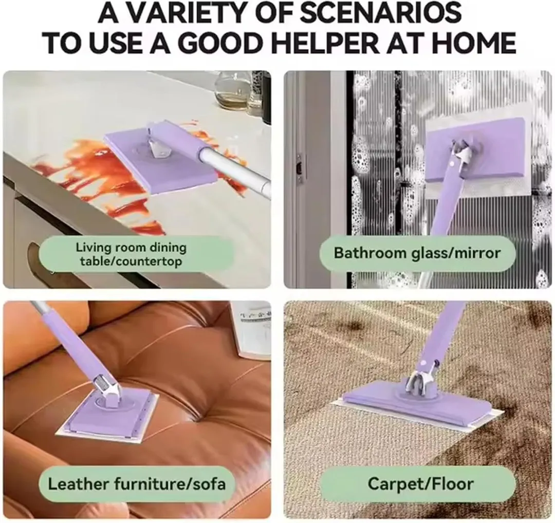Multi-Purpose Foam Cleaning Brush with Cotton Tissue