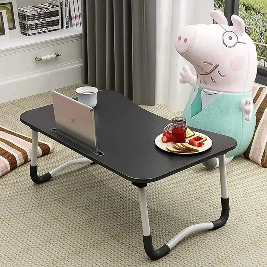 Portable Laptop Table Black Wood Pakistan