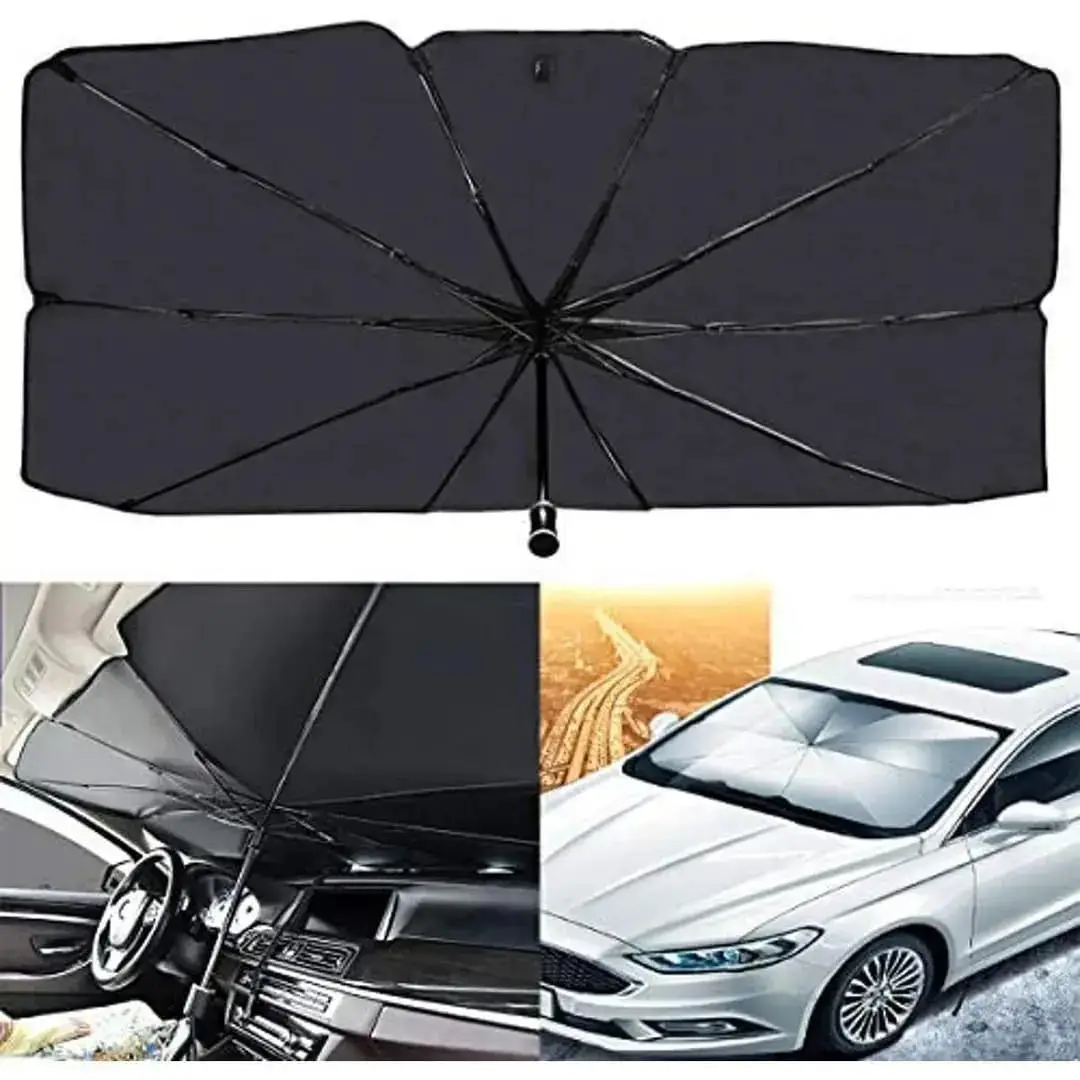 Car Windshield Umbrella Black Durable Weather Resistant