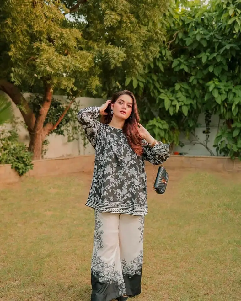 2 Pcs Women's Stitched Silk Digital Print Shirt And Trouser