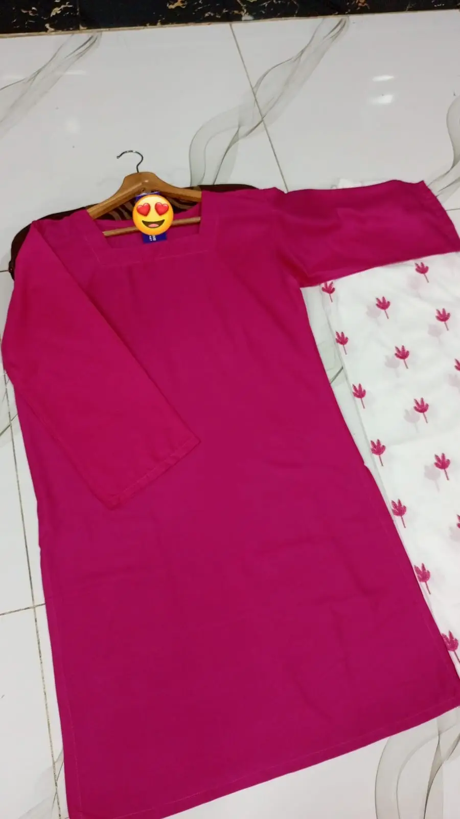 2 Pcs Women's Stitched Linen Embroidered Shirt And Trouser