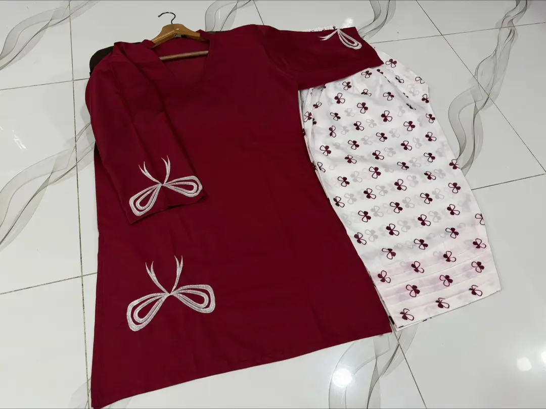 2 Pcs Women's Stitched Cotton Printed Shirt And Trouser➰