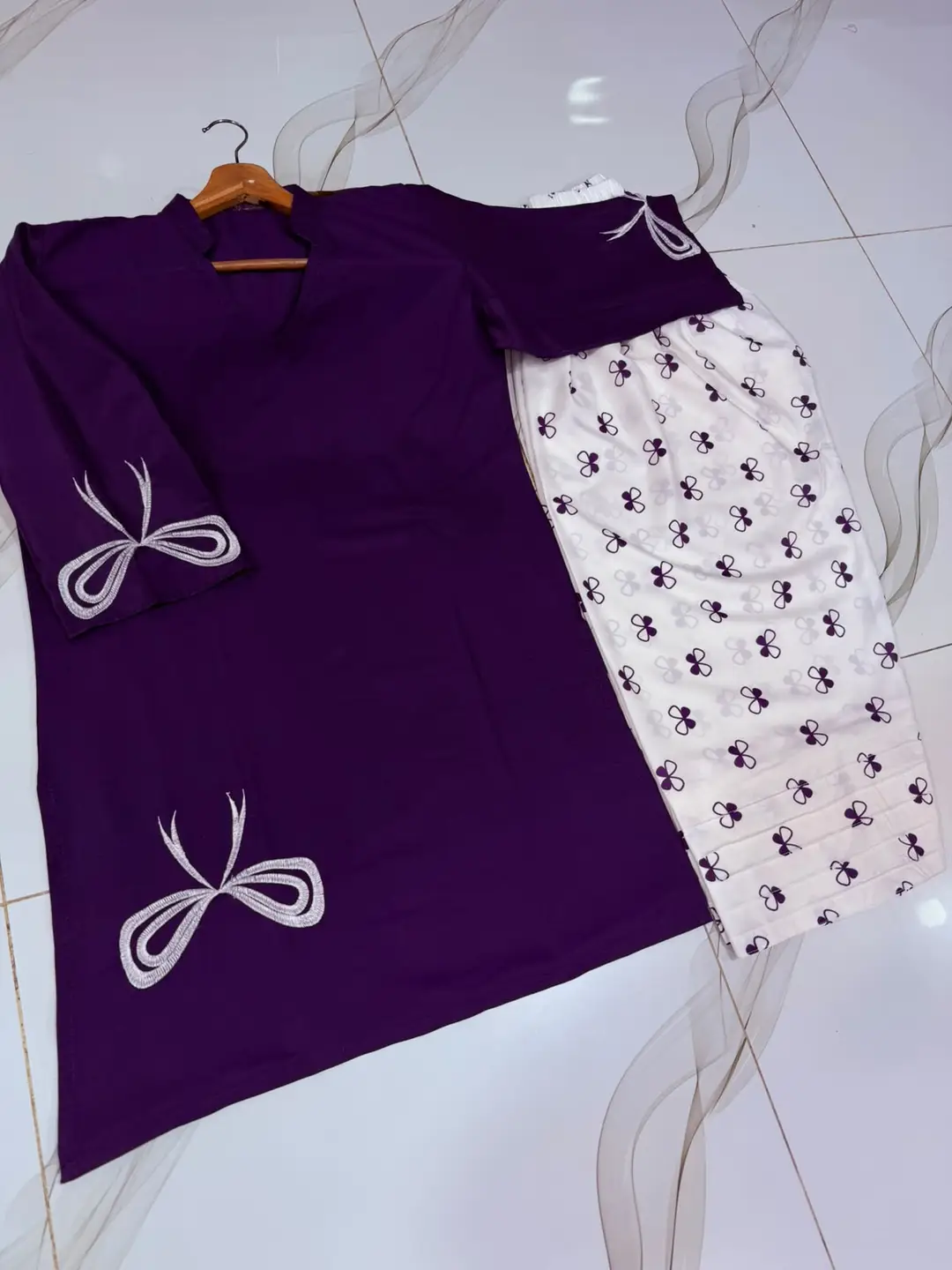 2 Pcs Women's Stitched Cotton Printed Shirt And Trouser➰