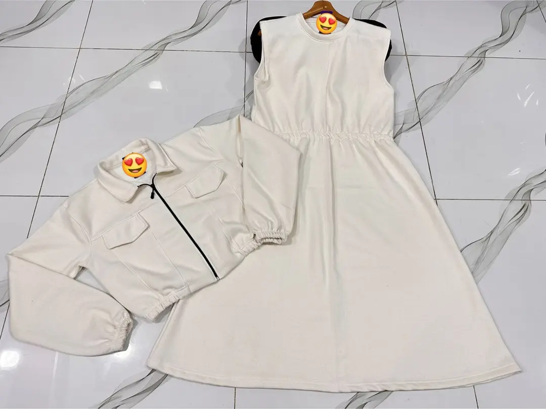 2 Pcs Women's Stitched Fleece Plain Zipper Tracksuit