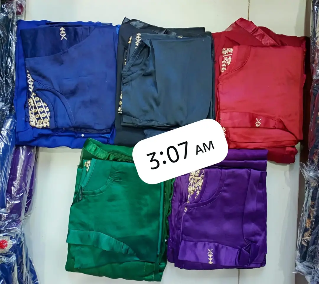 2 Pcs Women’s Chiffon Sequins Embroidered Stitched Saree