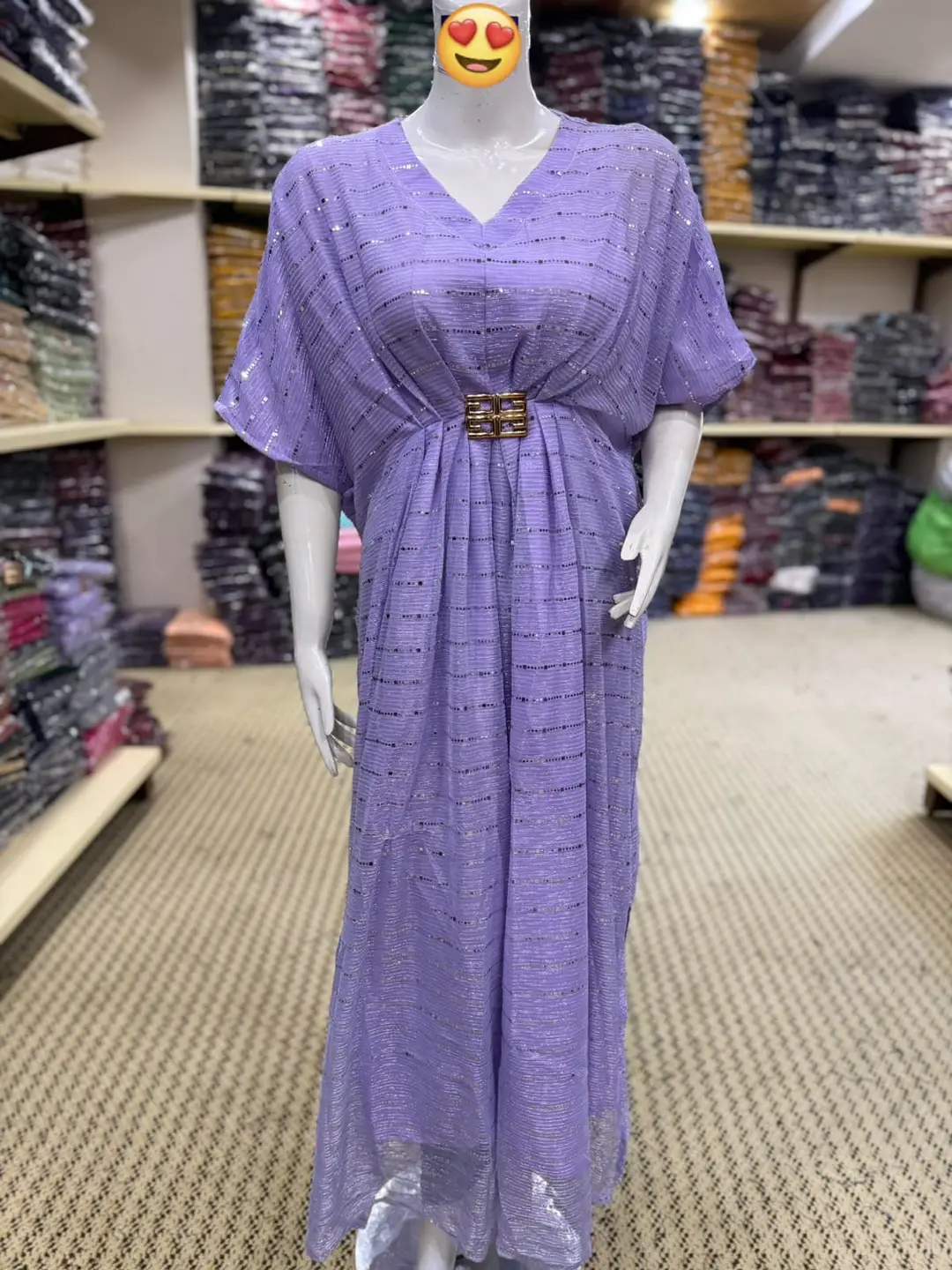 1 Pc Women's Stitched Moonlight Block Printed Kaftan