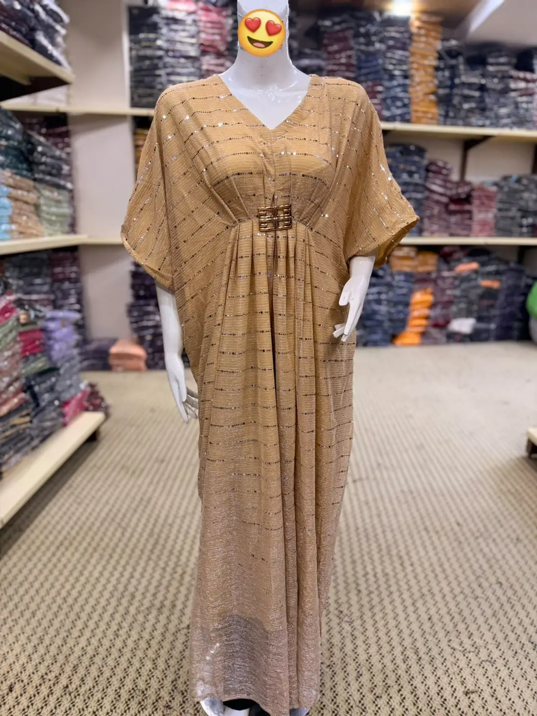 1 Pc Women's Stitched Moonlight Block Printed Kaftan